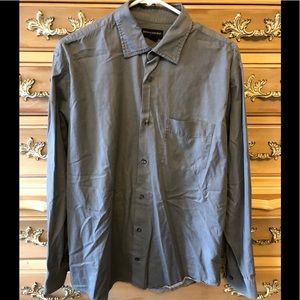 Banana Republic MENs grey long sleeve button down